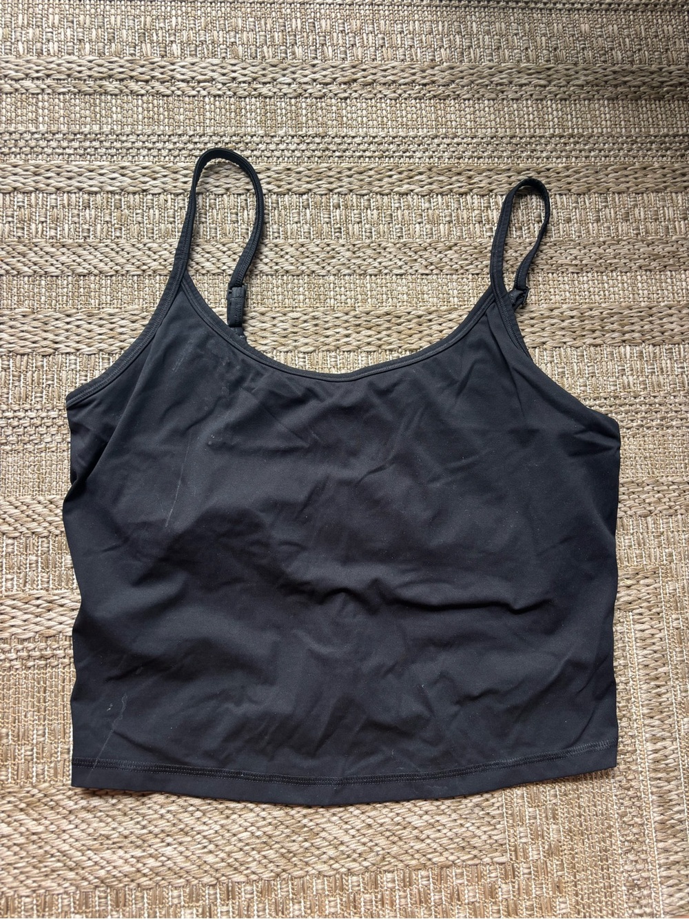 Everlane Black Stretchy Adjustable Strap Tank Top
